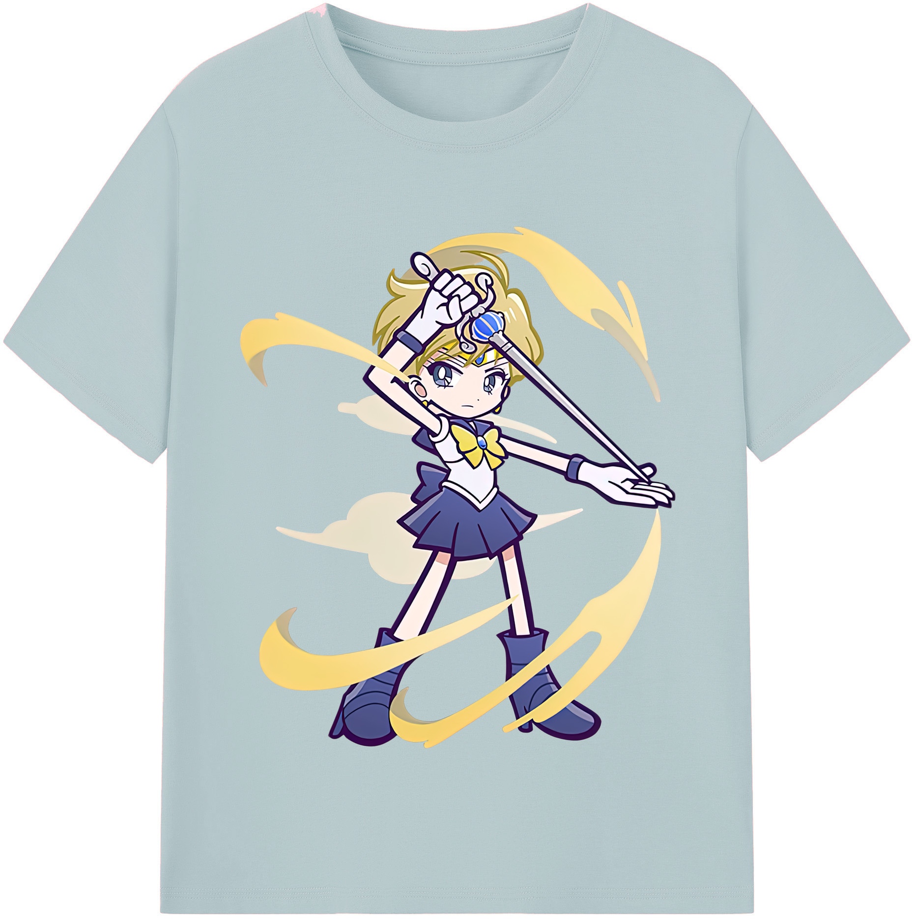 （画像用） 美少女戦士セーラームーン 天王はるか Sailor Moon Tenoh Haruka 綿100％半袖Tシャツ（フロントプリント）